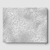 Silver Leopard Print Luxe Glitzer Gästebuch (Rückseite)