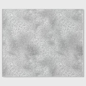 Silver Leopard Print Luxe Glitzer Geschenkpapier (Flach)