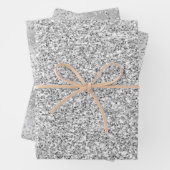 Silver Leopard Print Luxe Glitzer Geschenkpapier Set (Beispiel)