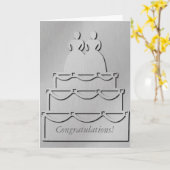 Silver Lesbian Wedding Cake Card Karte (Gelbe Blume)
