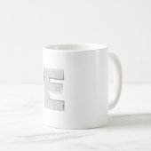 Silver Letter E Kaffeetasse (VorderseiteRechts)