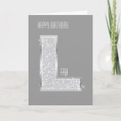 Silver Letter L Karte (Vorderseite)