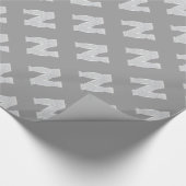 Silver Letter N Geschenkpapier (Ecke)
