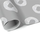 Silver Letter O Geschenkpapier (Rolleneckpunkt)