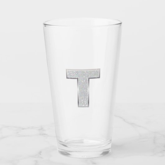 Silver Letter T Glas (Vorderseite)