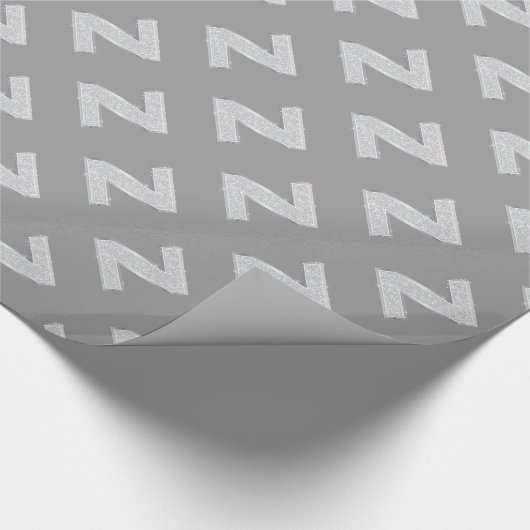 Silver Letter Z Geschenkpapier (Ecke)