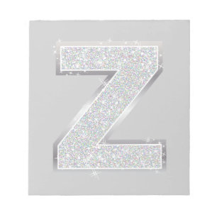 Silver Letter Z Notizblock