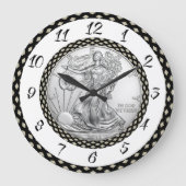 SILVER LIBERTY-MÜNZEN GROßE WANDUHR (Vorderseite)