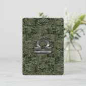 Silver Libra Zodiac Green Digital Camouflage (Stehend Vorderseite)