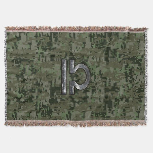 Silver Libra Zodiac Green Digital Camouflage Decke (Vorderseite)