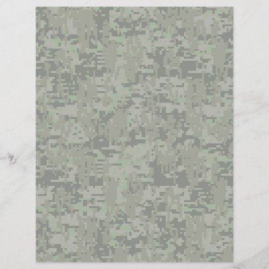 Silver Libra Zodiac Green Digital Camouflage Flyer (Hinten)