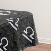 Silver Libra Zodiac Sign Snake Skin Style Tischdecke (Beispiel)