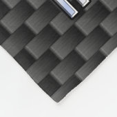 Silver Libra Zodiac Symbol auf Carbon Fibre Print Fleecedecke (Ecke)