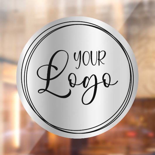 Silver Light Gradient Circuit Logo Fensteraufkleber (Blatt 2)