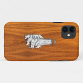 Silver Lighthouse auf Teak Wood Style Case-Mate iPhone Hülle (Rückseite (Horizontal))