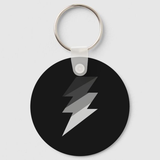 Silver Lightning Thunder Bolt Schlüsselanhänger (Vorderseite)