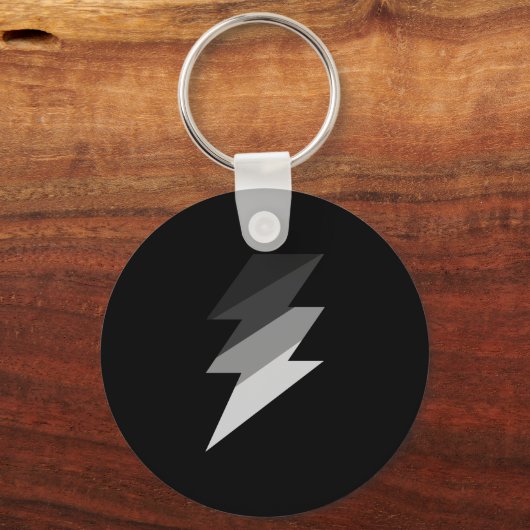 Silver Lightning Thunder Bolt Schlüsselanhänger (Vorderseite)