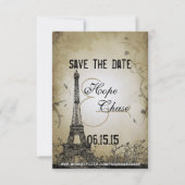 Silver Lights Eiffelturm Save the Date (Vorderseite)