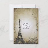 Silver Lights Eiffelturm Save the Date (Rückseite)