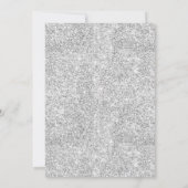 Silver Lights Glitzer Confetti 16. Geburtstag Einladung (Rückseite)