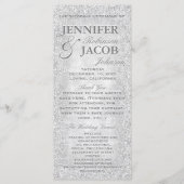 Silver Lights Hochzeitsprogramm Programm (Vorderseite)