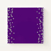 Silver Lila 40. Geburtstag Gästebuch Confetti Notizblock (Rückseite)