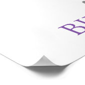 Silver Lila Birthday Party Custom 18x24 Foto Poster (Ecke)