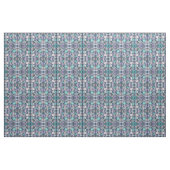 Silver Lila Blue Floral Blätter Illustrationen Stoff (Yard (91,4 cm))