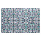 Silver Lila Blue Floral Blätter Illustrationen Stoff (Fat Quarter (45,7 x 55,9 cm))