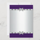 Silver & Lila Cocktail-Party Einladungen (Rückseite)