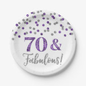 Silver Lila Confetti 70 und fabulous Pappteller (Vorderseite)