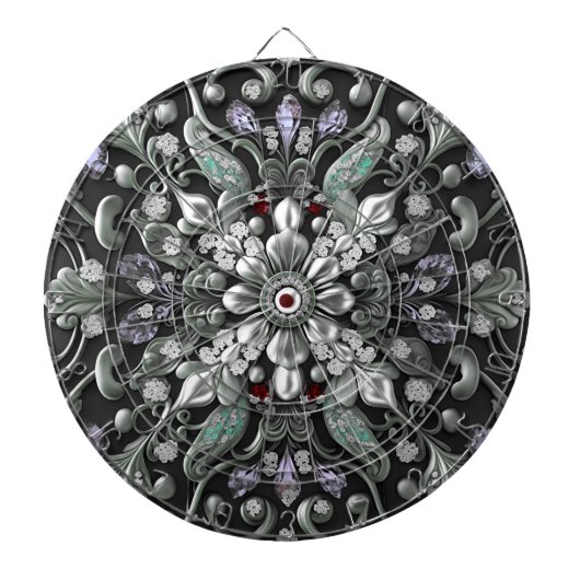 Silver Lila Decorative Dartboard Dartscheibe (vorne)