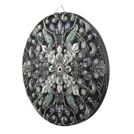 Silver Lila Decorative Dartboard Dartscheibe (Vorderseite rechts)