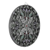 Silver Lila Decorative Dartboard Dartscheibe (Vorderseite Links)
