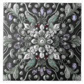 Silver Lila Decorative Keramik Tile Fliese (Vorderseite)