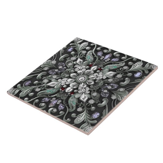 Silver Lila Decorative Keramik Tile Fliese (Seite)