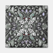 Silver Lila Decorative Magnet (Vorne)