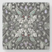 Silver Lila Decorative Stone Untersetzer (Vorderseite)