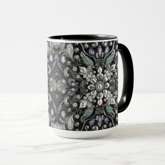 Silver Lila Decorative Tasse (VorderseiteRechts)