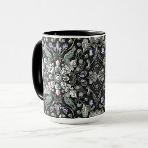 Silver Lila Decorative Tasse