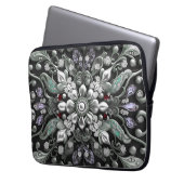 Silver Lila dekorativer Laptop-Sieb Laptopschutzhülle (Vorderseite Links)