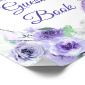 Silver & Lila Dress Quinceañera Gästebuch (Ecke)