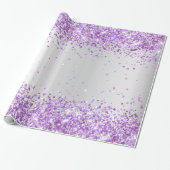 Silver lila funkelnd Weihnachten Weihnachten Weihn Geschenkpapier (Ungerollt)