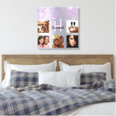 Silver lila Glitzer Foto Collage Leinwanddruck (Insitu (Schlafzimmer))