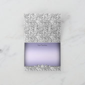 Silver Lila Glitzer & Juwel Bow Danke Karte (Innenseite)
