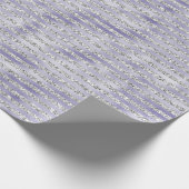 Silver Lila Glitzy Glitzer Streifen Geschenkpapier (Ecke)