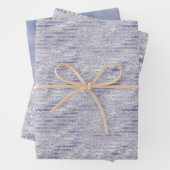 Silver Lila Glitzy Glitzer Streifen Geschenkpapier Set (Beispiel)