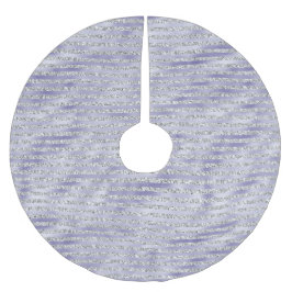 Silver Lila Glitzy Glitzer Streifen Polyester Weihnachtsbaumdecke
