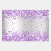 Silver lila Konfetti funkeln Weihnachten Weihnacht Geschenkpapier Set (Vorderseite)