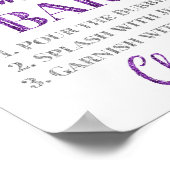 Silver Lila Mama osa Bar Babydusche Poster (Ecke)